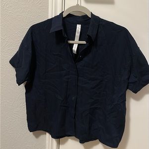 Lululemon Boxy Seersucker Short Sleeve (Size 0) NWOT